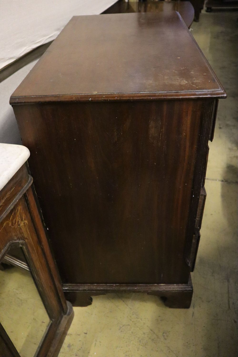 A George III mahogany chest, width 102cm depth 53cm height 97cm